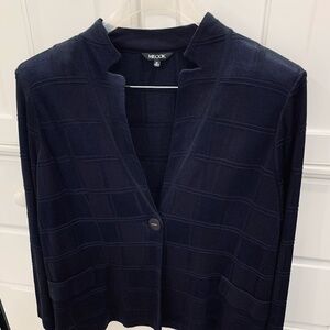 Misook Dark Navy Sweater Jacket 1x - NWOT
